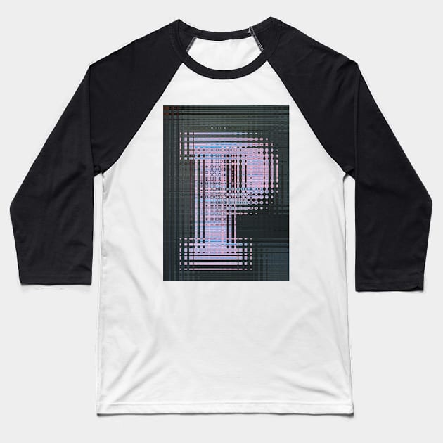 CAPITAL LETTER P. BLURRED but BOLD UPPER CASE Baseball T-Shirt by mister-john